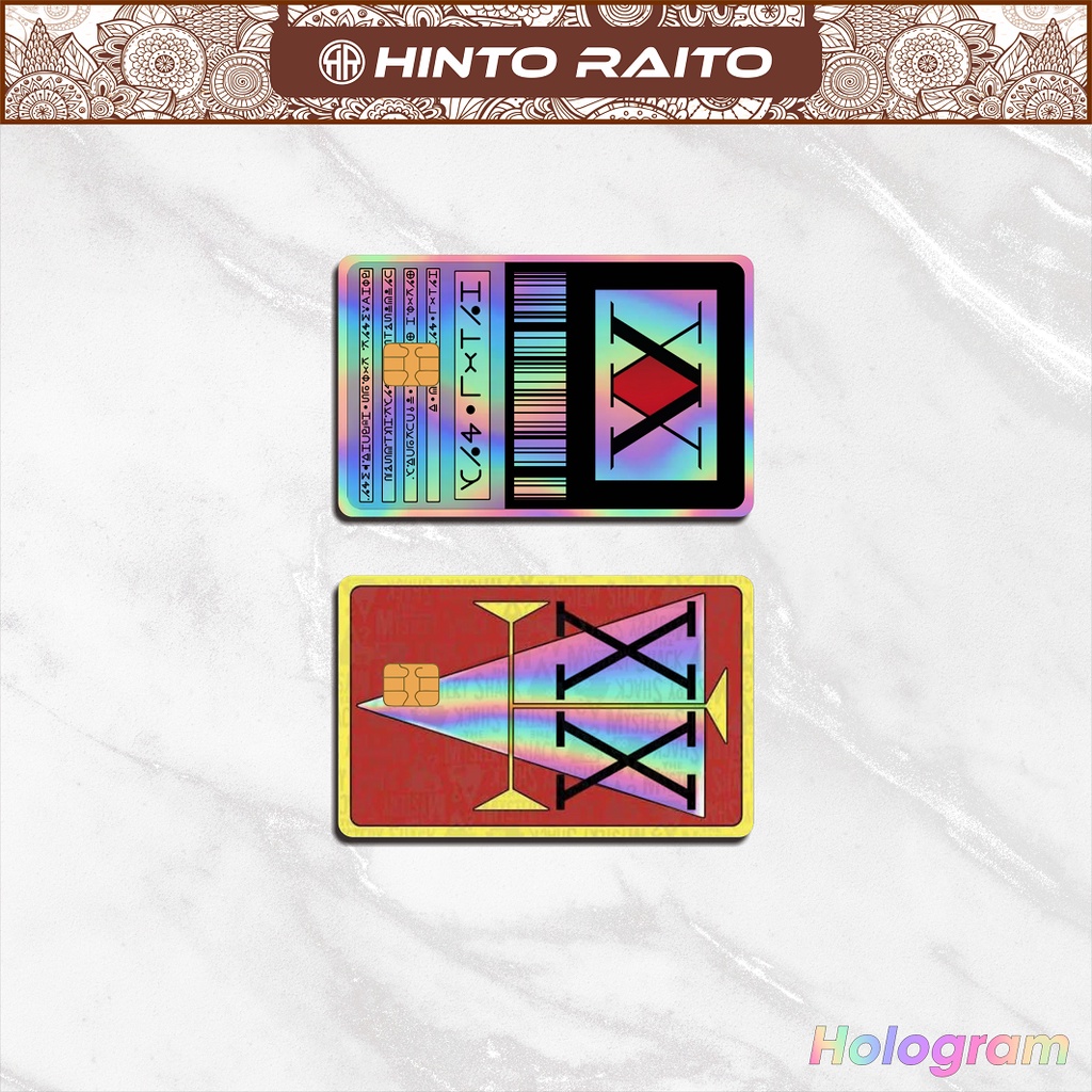 Hunter X Hunter Special Hologram ATM Card Sticker - Hologram Emoney Flazz Anime Skin Card Sticker