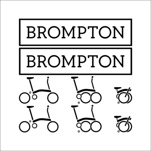 Hitam Brompton Bicycle Pack Sticker - สติ๊กเกอร์รูปลอกจักรยาน - สีดํา GUARANTEEE