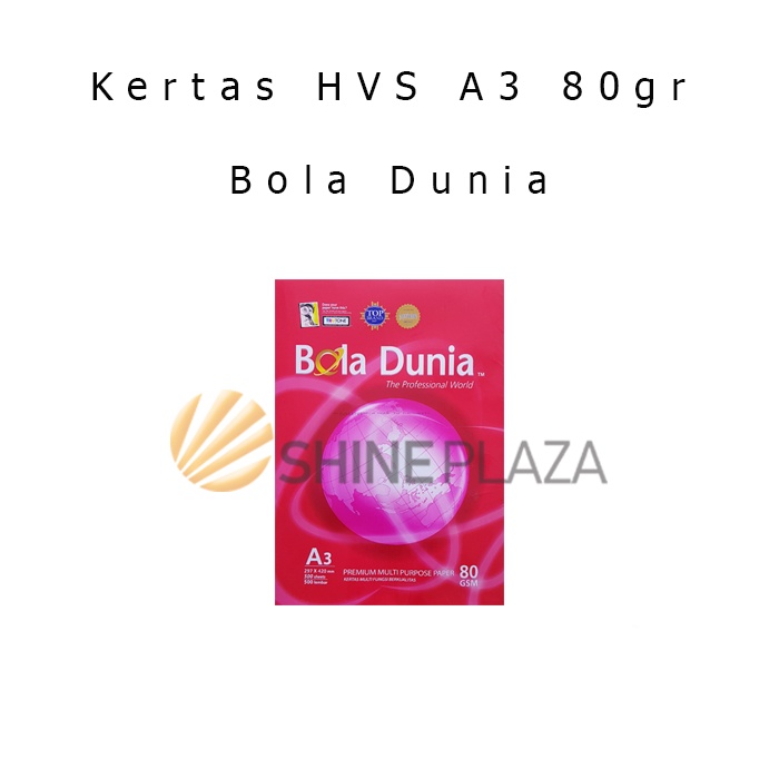 A3 HVS Paper 80gr Globe - A3 White Photocoopy Printing Paper 80 แกรม