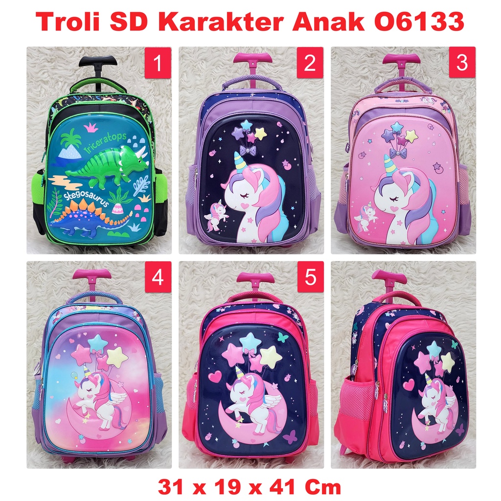 กระเป๋าเป้เด็ก School Trolley Premium 3-pack Unicorn Dino O6133