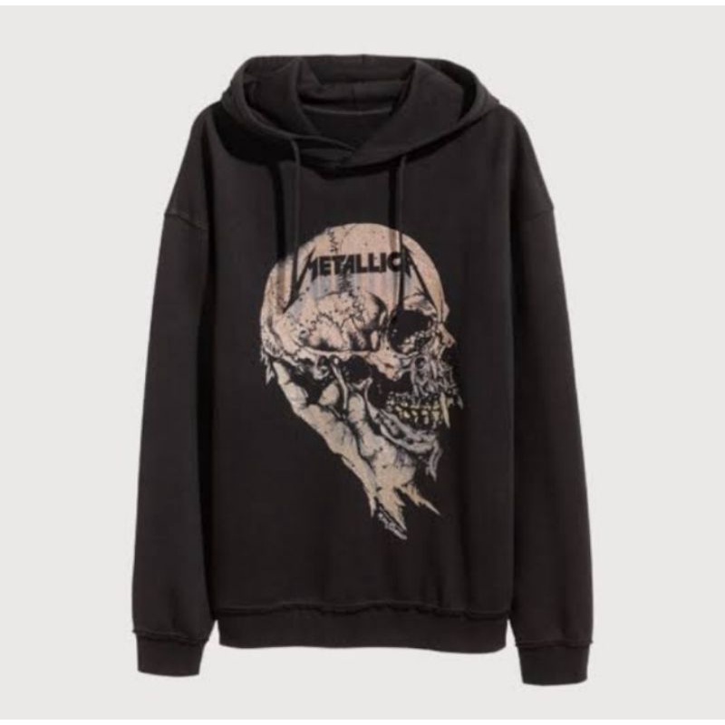 H&M ชม.&ม.&M เสื้อฮู้ด Metallica skul