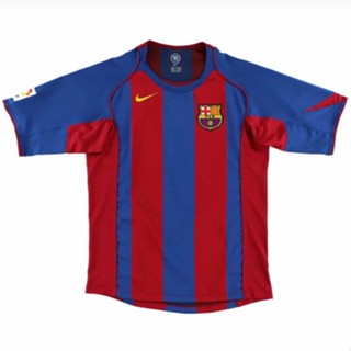 เสื้อกีฬาแขนสั้น ลายทีม Jersey BARCELONA 2004