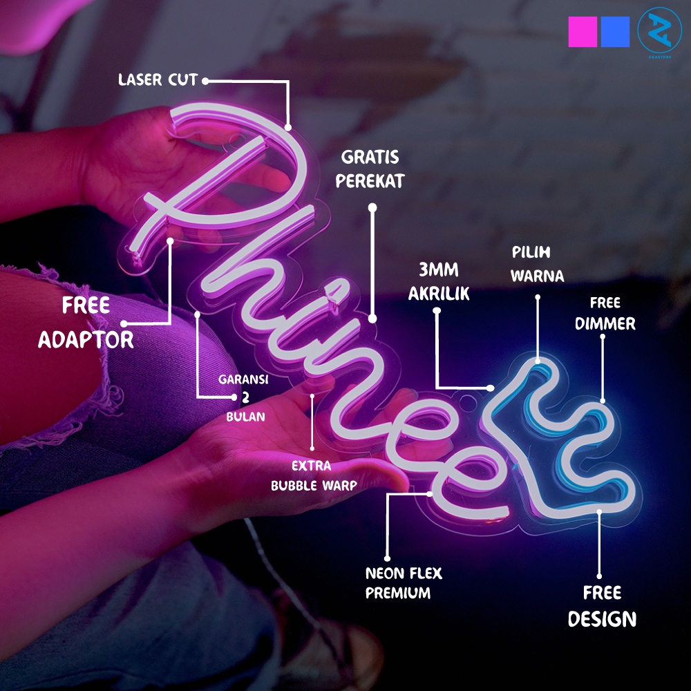 ตัวอักษรและโลโก้ที่กําหนดเอง Neon Flex