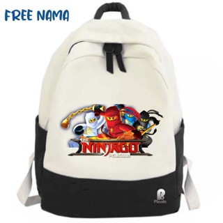 The NINJA GO PELICULA MOTIF กระเป๋าเป้สะพายหลัง กระเป๋านักเรียน (ฟรีชื่อ)