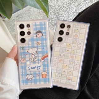 เคส Samsung A54 5G Case S21FE A52 A53 A33 A14 โทรศัพท์มือถือ อะคริลิคใส กันกระแทก ลาย Snoo-py S23 น่ารัก สําหรับ