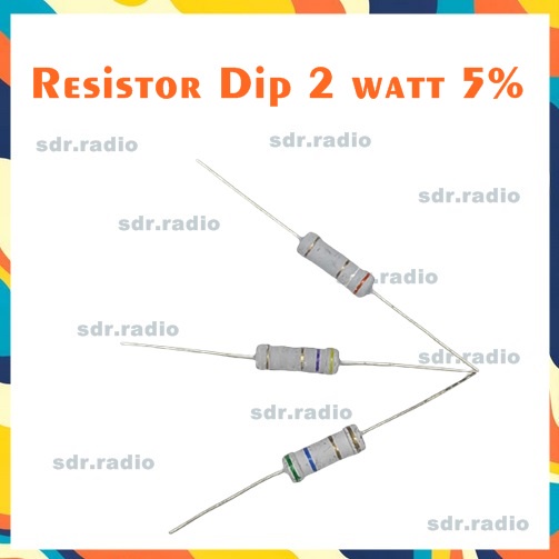 ตัวต้านทาน Dip 2w 0.22 โอห์ม 2 วัตต์ 0R22 0.22R tolerance 5%