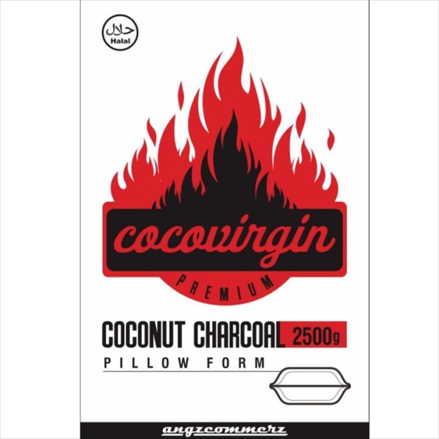 Coconut Shell Briquette Charcoal Coconut Briquette Premium Charcoal 2,5kg