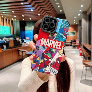 เคสโทรศัพท์มือถือหนังนิ่ม กันตก ลาย Marvel Spider-Man สําหรับ iPhone 14 13 12 11 pro max x xs max xr 7 + 8 plus ip 11 xr ip 14 pro max ip 13 pro max เคสแบบเต็ม