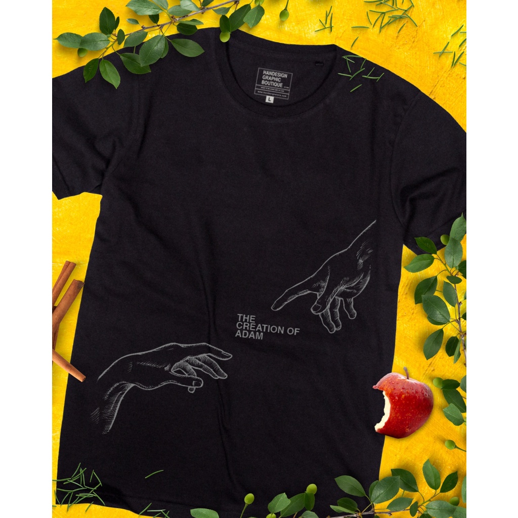 Hitam Black HANDESIGN T-Shirt CREACTION OF ADAM/ADAM1