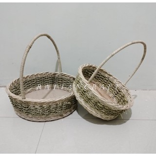 Kalar ตะกร้าหวาย ทรงกลม สําหรับใส่พัสดุ (ชุดละ 2 ชิ้น)