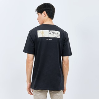 เสื้อยืดแขนสั้น พิมพ์ลายกราฟฟิค HITAM M231 2728B สีดํา