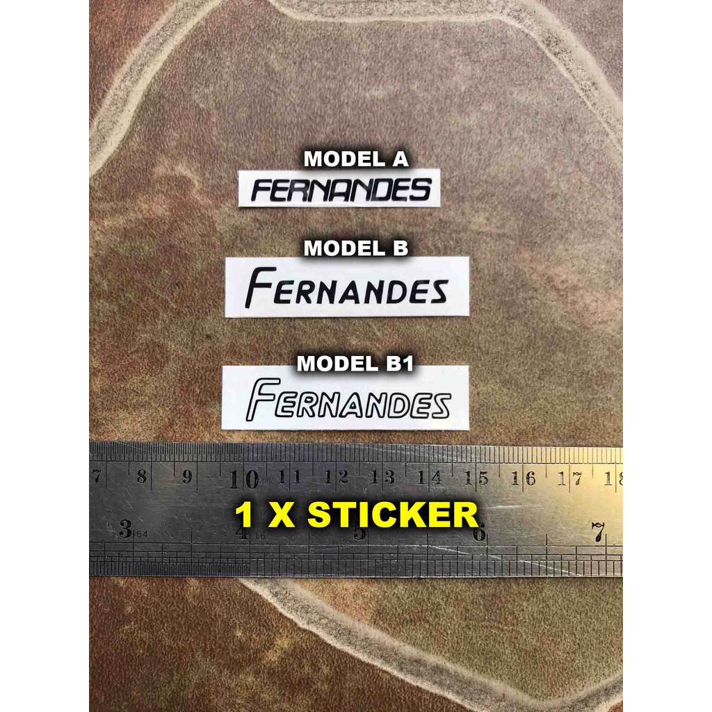 สติกเกอร์โลโก้ Headstock กีตาร์ Fernandes อะคูสติกไฟฟ้าพื้นบ้านคลาสสิกไนลอน Stratocaster Superst Telecaster Bass Strato Tele Deluxe Premium Decal