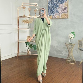 Kaftan POLOS CRINKLE AIRFLOW ใหม่ล่าสุด GAMIS 2023 LEBARAN GAMIS