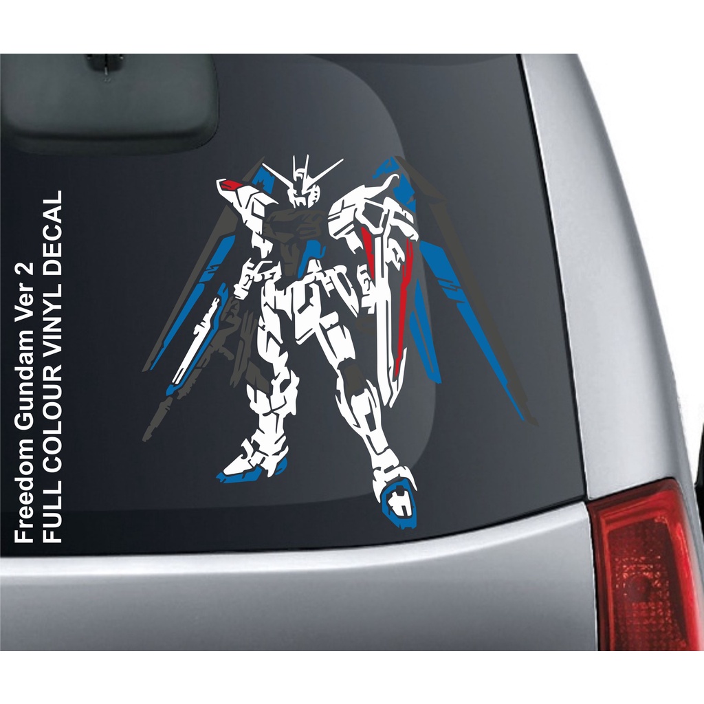 Gundam Freedom Silhouette Ver 2 สติ๊กเกอร์แต่งรถมอเตอร์ไซค์ vgameshop