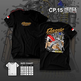 Kaos Racing อุปกรณ์เสริมรถจักรยานยนต์ cb Classic - Kaos Men Distro Style Motorcycle cb gl mp tiger CP.15