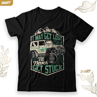 เสื้อยืด พิมพ์ลาย Kaos I May Belost jimny offroad 4x4 สําหรับผู้ชาย