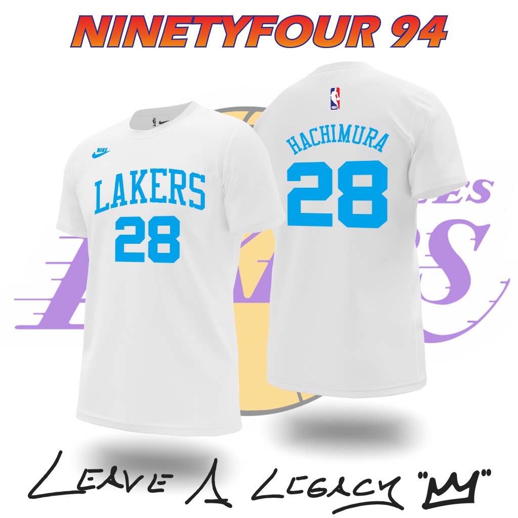 เสื้อยืด Nba LA LOS ANGELES LAKERS BASKETBALL NO 28 RUUI HACHIMURA