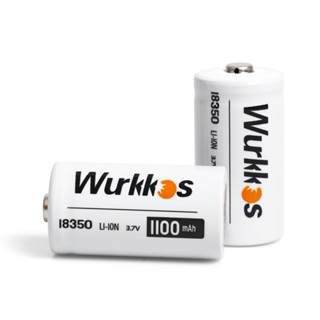 Wurkkos แบตเตอรี่ 18350 3.7V 1100 Mah 2 ชิ้น สําหรับไฟฉาย HD15 FC11