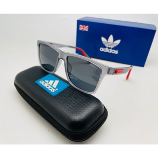 ใหม่ ADIDAS POLARIZED 58901 แว่นตากันแดด สีเทา สีแดง สําหรับผู้ชาย