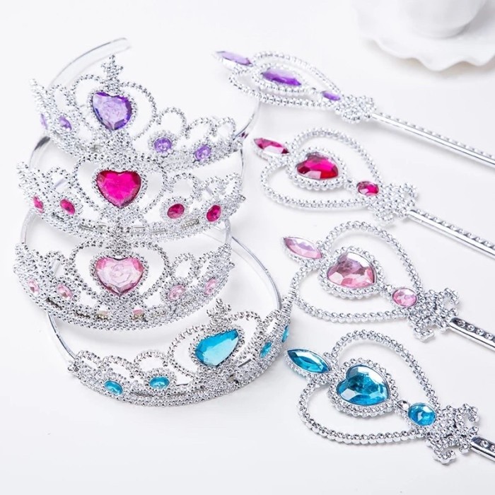 ที่คาดผมสาวเกาหลีพร้อมอุปกรณ์เสริมรุ่น CROWN STICK AK205