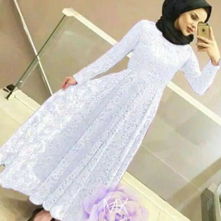 LATEST STOCK gamis/ผ้า gamis/Maxi yuni gamis/white gamis/muslim gamis/party gamis/gamis