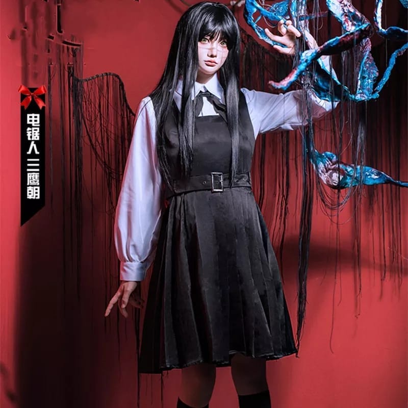 (PDS) เสื้อผ้าคอสเพลย์ ASA MITAKA CHAINSAWMAN พร้อมเข็มขัด BONUS