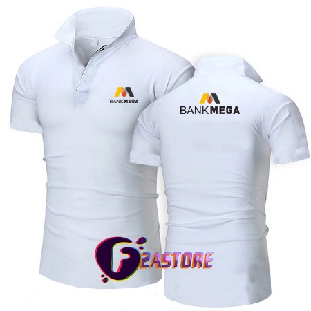 BANK MEGA เสื้อยืดคอปก NEW LOOK AND COLOR สําหรับผู้ชายและผู้หญิง -01 F2ASTORE"