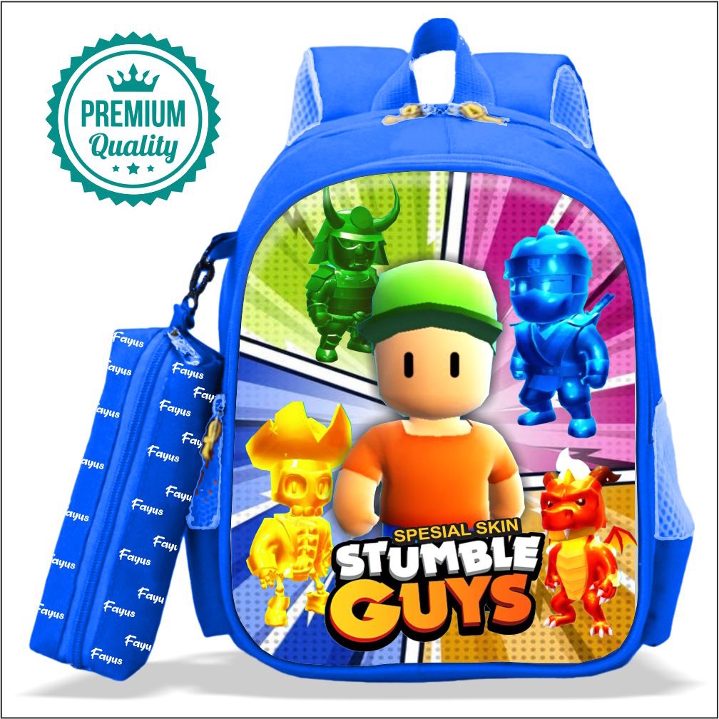 Stumble GUYS Bag Kids Bag Backpack Character Games Viral 2023 Fayus Kids