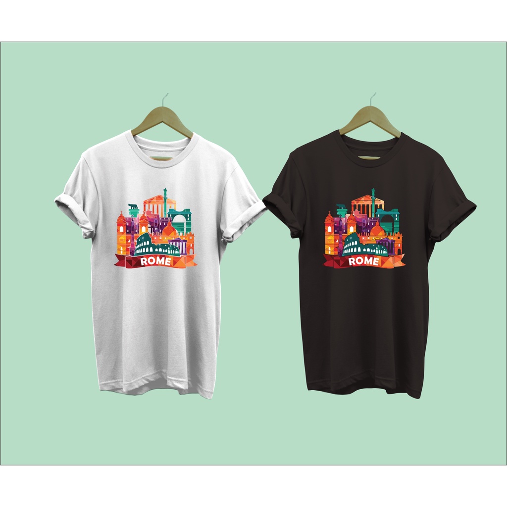 อิตาลี ROMA SOUVENIR เสื้อยืดพร้อมฉลากสําหรับ SOUVENIR - ROMA อิตาลี SOUVENIR TSHIRT รุ่น 1