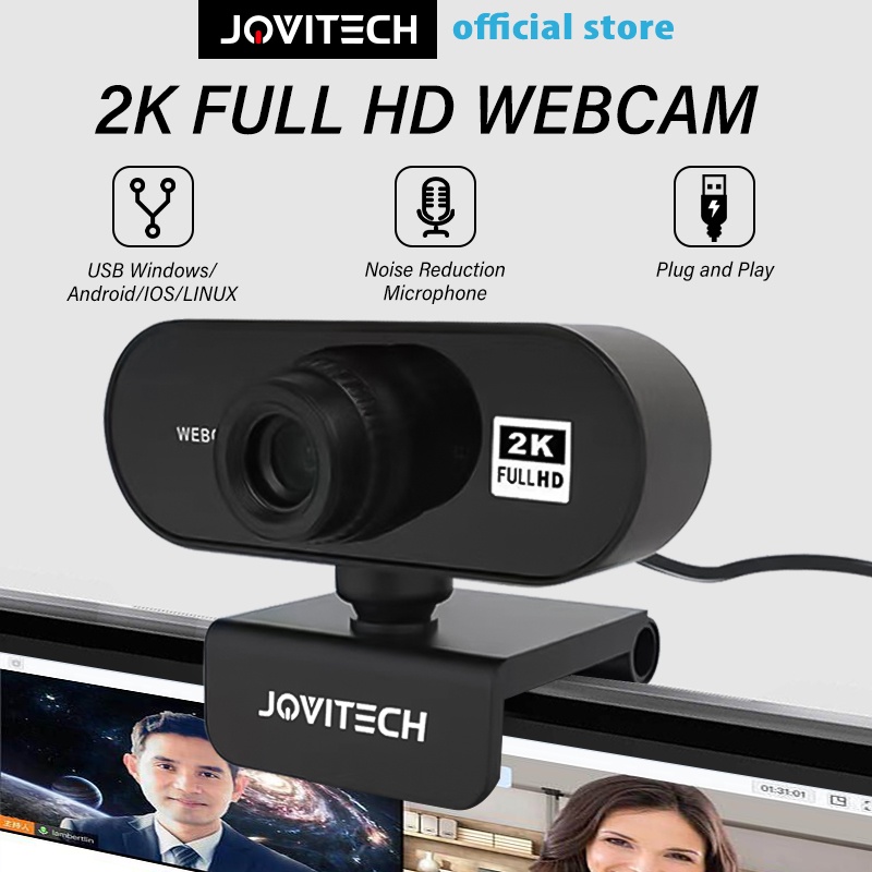 Jovitech Webcam FULL HD 2K Video พร้อมไมโครโฟน Web cam 1080P FULL HD Clear - CM09