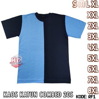 Kaos TWO TONE Blue BABY Blue S M L XL XXL 2XL 3XL 4XL 5XL 6XL 7XL 8XL ขนาดใหญ่ RF1