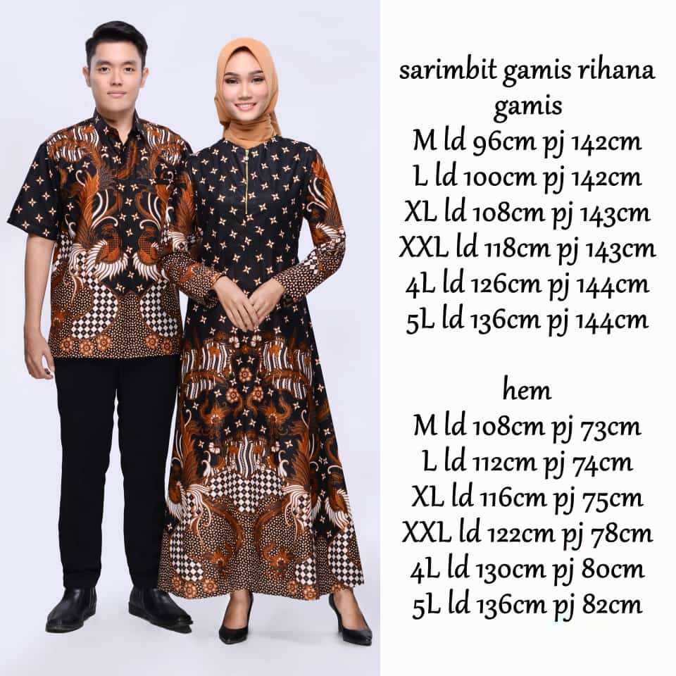 KEMEJA Rihanna Batik เสื้อคู่ชายเสื้อ Gamis