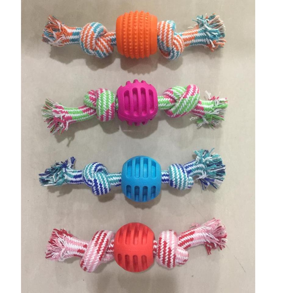 ❤ ❤ 76102 สุนัขกัดของเล่นเชือก 1 ลูก 18 ซม. ของเล่นสุนัข