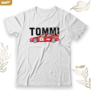 เสื้อยืด พิมพ์ลาย Evo 6v VI TME WRC RALLIART Mitsubish Evolution Enkei Tommi Mäkinen group A TSHIRT BAJU DISTRO