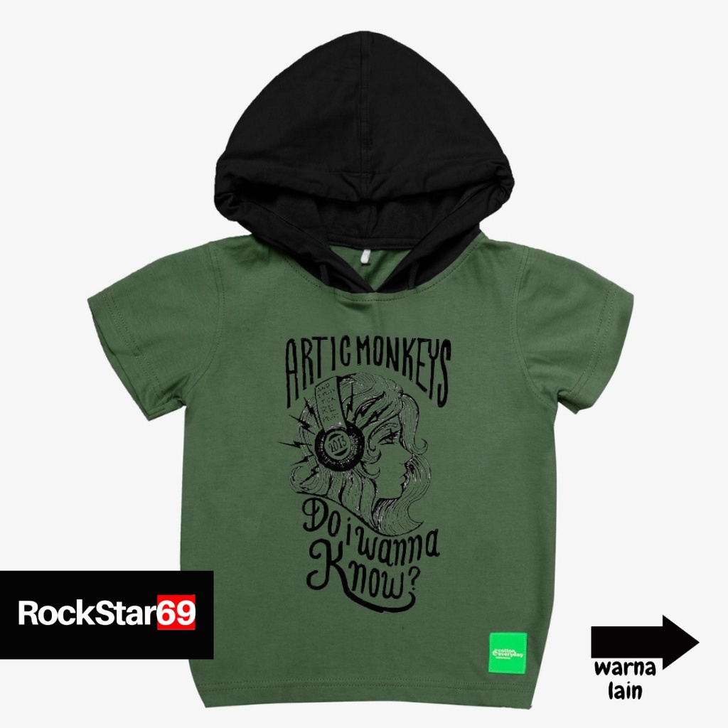 Cotton Everyday Hoodie สําหรับเด็กอายุ 3-13 ปี ARTIC MONKEYS Band Size XS-XL premium Kapucong