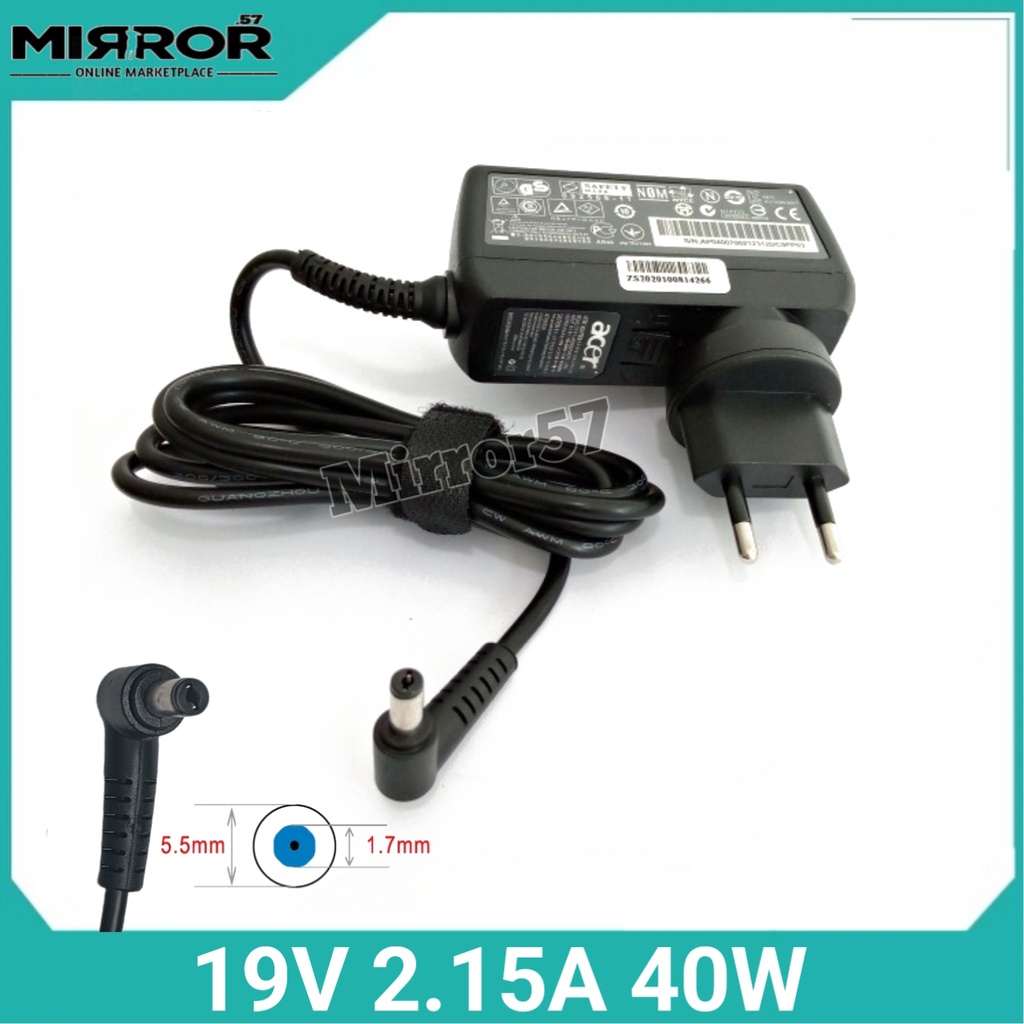 Acer AP.04001.002 เครื่องชาร์จแล็ปท็อป KP.04001.001 KP.04001.002 อะแดปเตอร์ Acer 19V 2.15A 40W