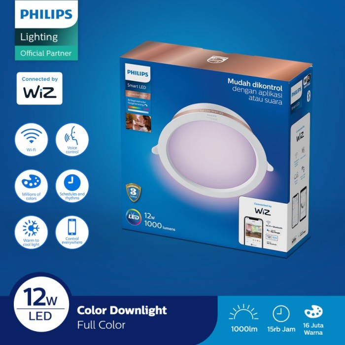 [สมาร ์ ท ] Philips Smart Wifi Led Downlight 12W - ปรับแต ่ งสีได ้ - Rgb [Lamp ]