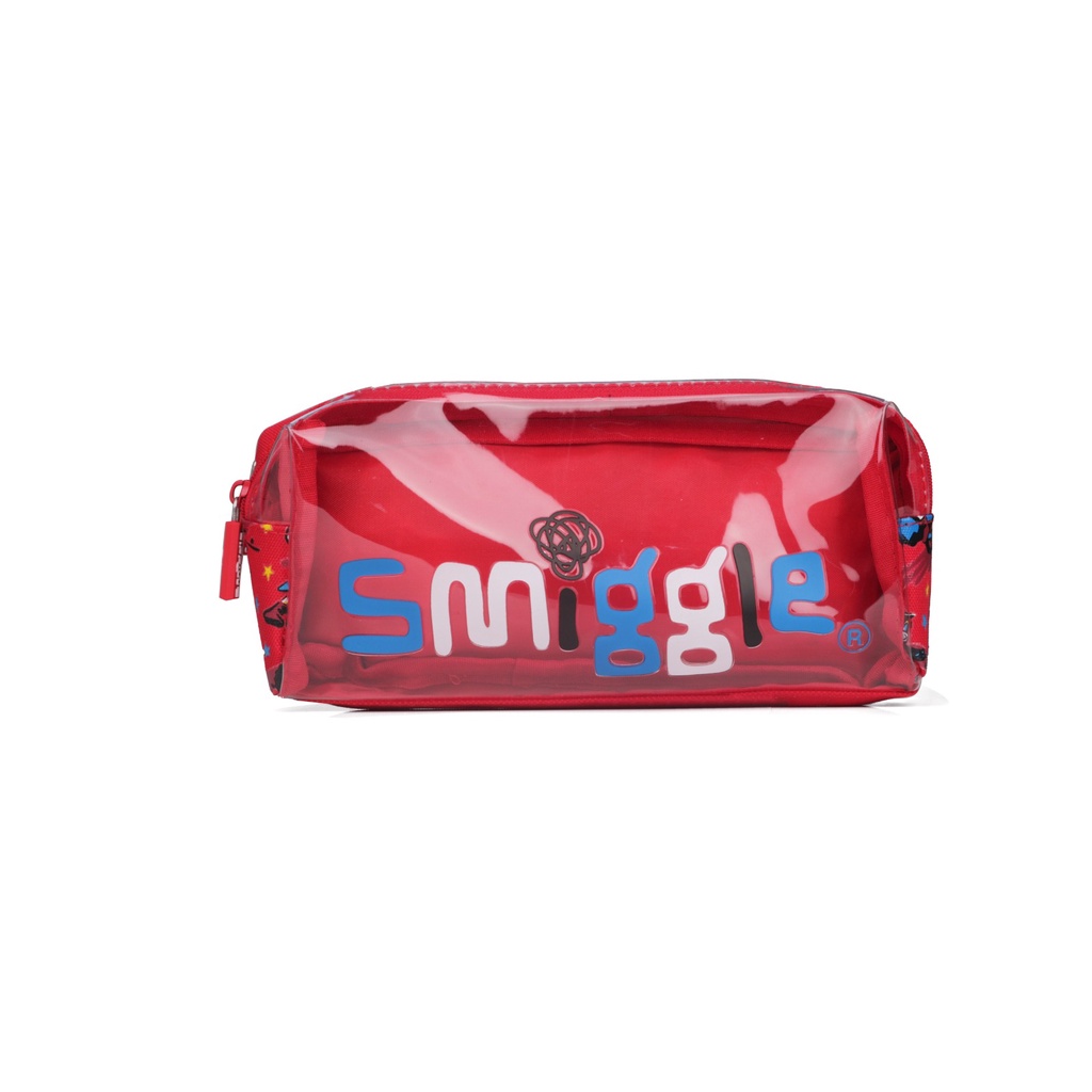 Smiggle PENCIL CASE TWINZIP SEE CHEER BOY RED/Children's PENCIL CASE/PENCIL CAS CHEER BOY REDGOOD VIBES TWIN ZIP PENCIL CASE