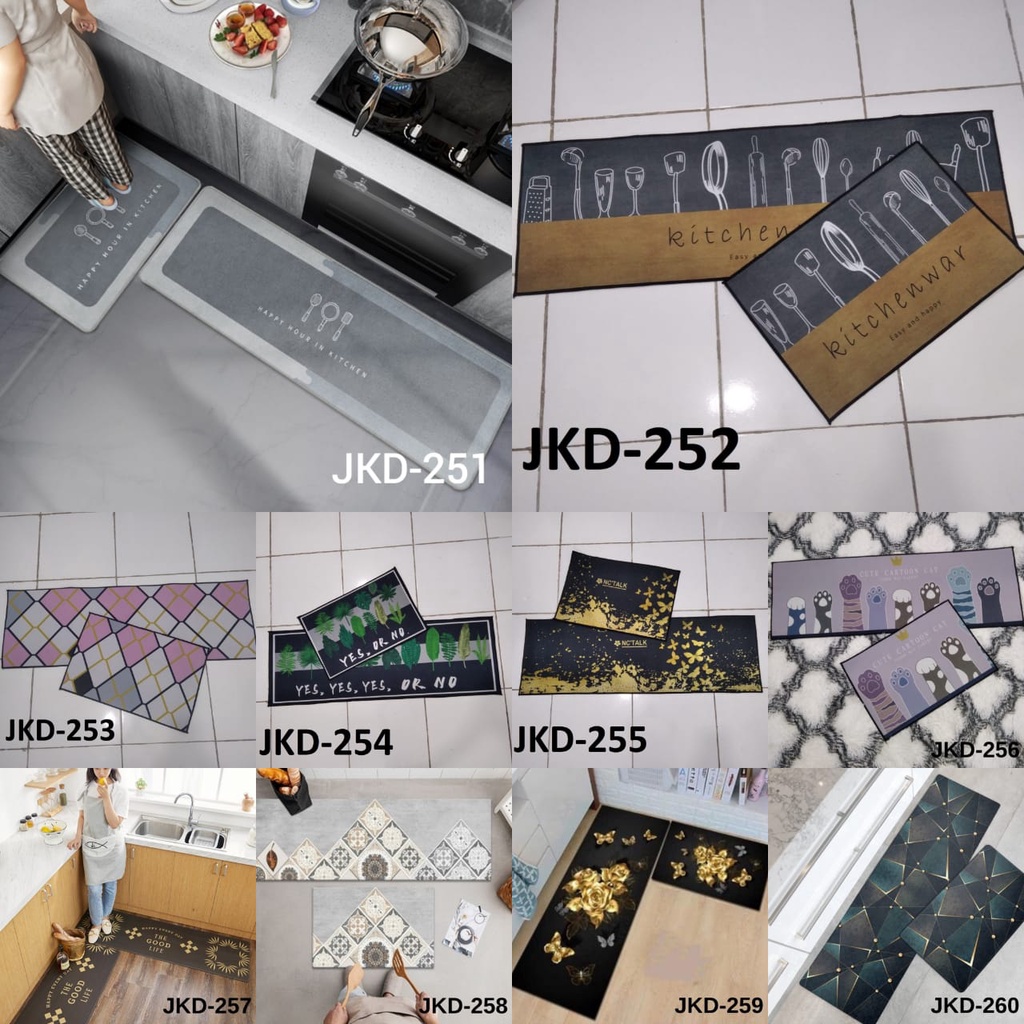 NEW แผ่นรองครัวกันลื่น 2-in-1 รหัส JKD jkd251-300 | Kenzi_shop18