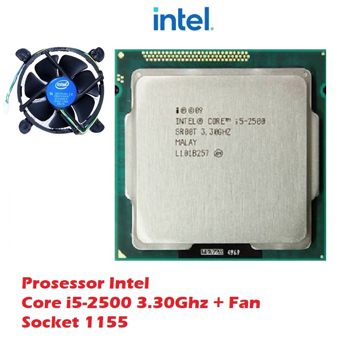 INTEL CORE i5-2500 3.40GHz SOCKET 1155 + PROCESSOR CORE I5 2500 + พัดลม