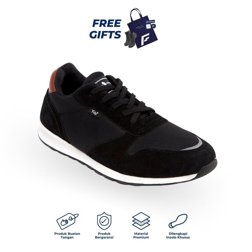 HOT รองเท้าผ้าใบผู้ชาย Sport Footstep Footwear Victory V2 สีดํา