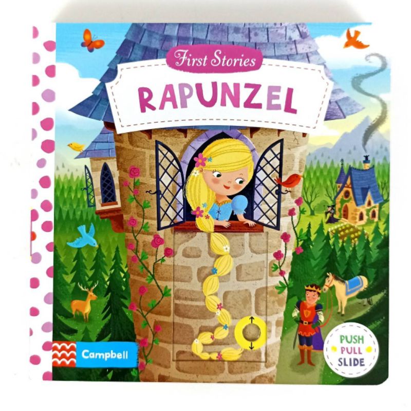 Campbell First Stories Rapunzel Push Pull Slide Board Book