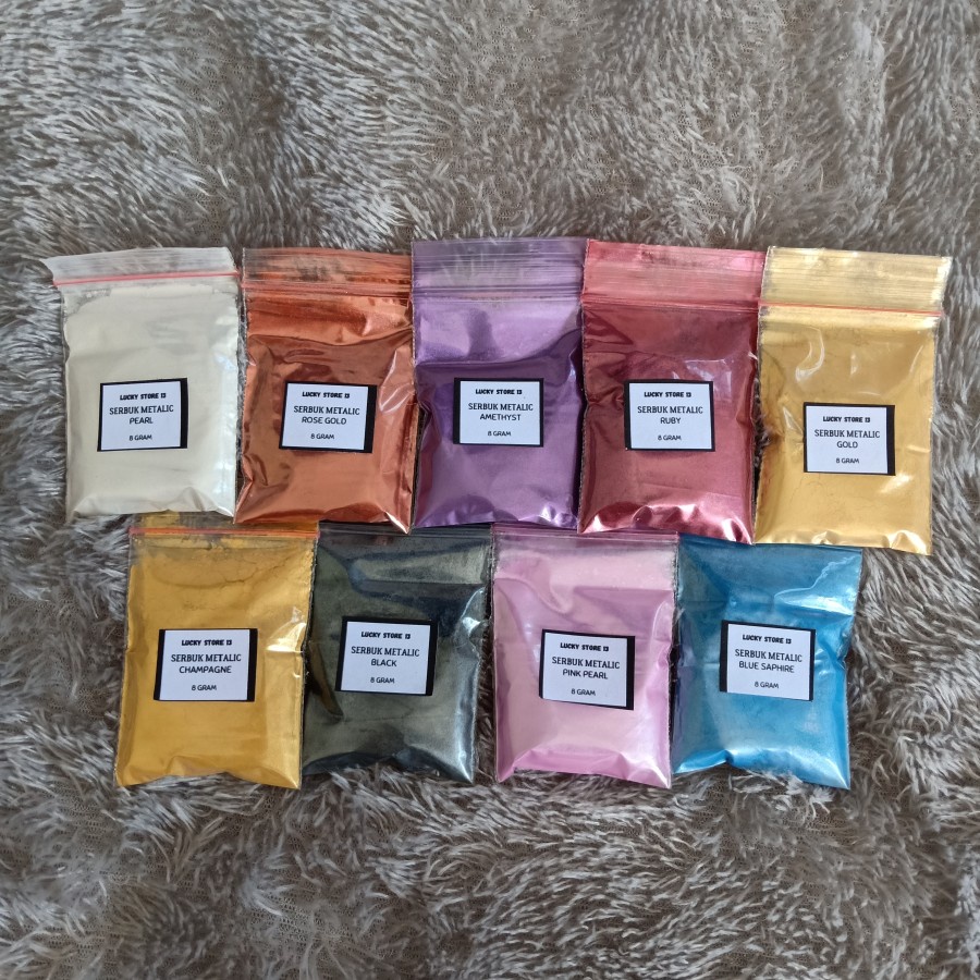 UNGU PREMIUM METALLIC Powder 8 GR 8gr กรัม Fine Glitter เครื่องสําอางค์เกรด Mica Powder Glitter ขายป