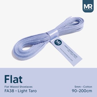 Mr Shoelaces FA38 Light Taro (Taro Muda) - เชือกผูกรองเท้า แบบแบน 5 มม. 70 ซม. 80 ซม. 90 ซม. 100 ซม. 120 ซม. 130 ซม. 140 ซม. 150 ซม. 200 ซม. - เชือกผูกรองเท้าพรีเมี่ยม