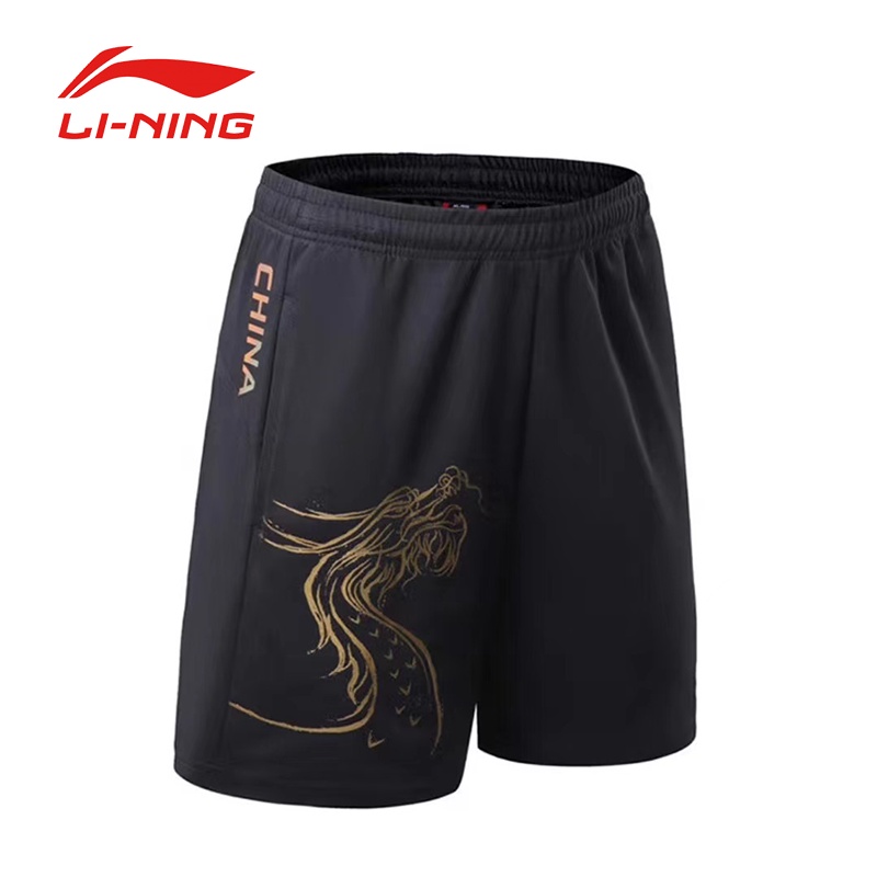 Li Ning ใหม่ กางเกงขาสั้น เหมาะกับการวิ่ง เทนนิส สําหรับผู้ชาย ผู้หญิง 92001