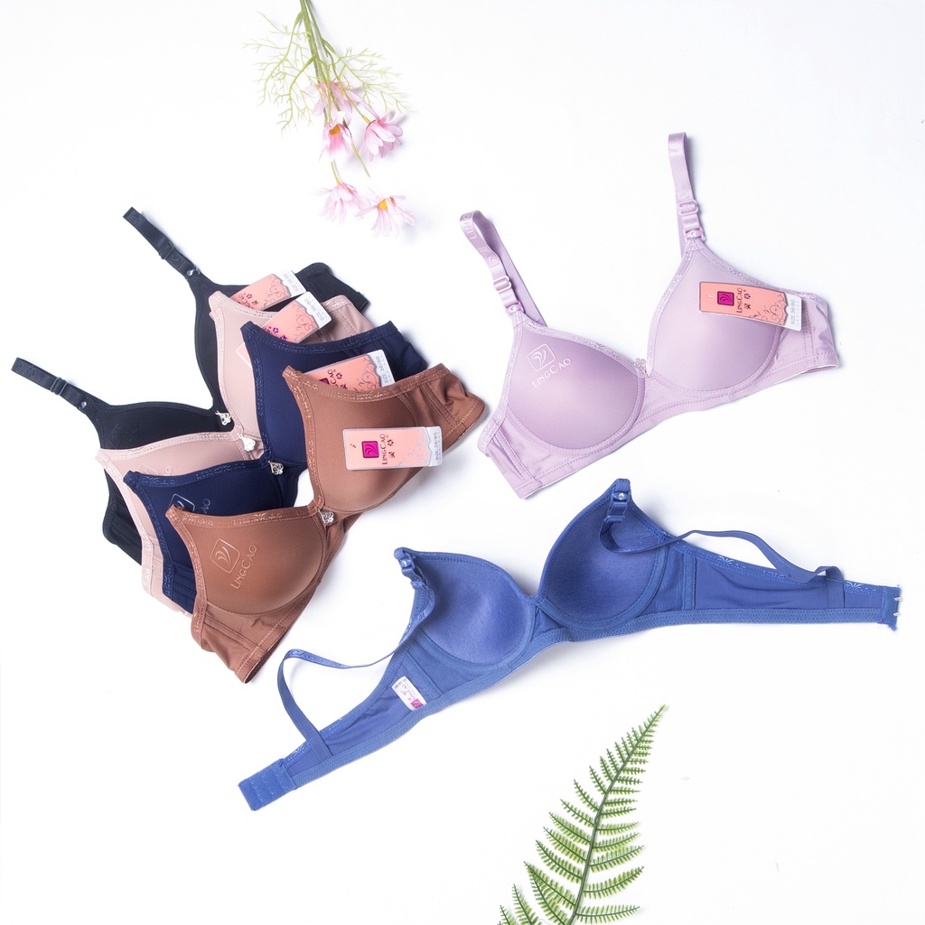 HW - เสื้อชั้นในโฟมไร้ลวดสําหรับผู้หญิง 2 ตะขอ LINGCAO ชุดชั้นในสตรี Original A777