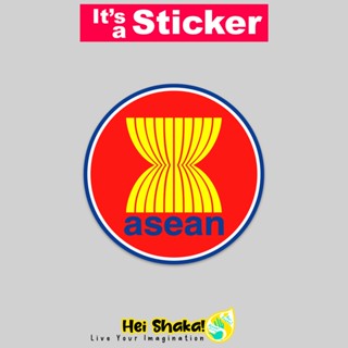 สติกเกอร์ไวนิล ลายโลโก้ ASEAN South East Asia กันน้ํา สําหรับติดตกแต่ง