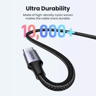 Ugreen 3A Type C USB C สายชาร์จเร็ว สายข้อมูลไนลอนถัก สําหรับ Samsung Galaxy S9 / Xiaomi Realme