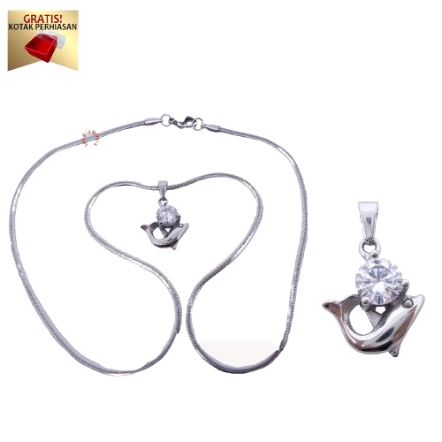 ล่าสุดใหม่ Dolphin Eel Chain สแตนเลสสร้อยคอไทเทเนียม - Lovelybutik