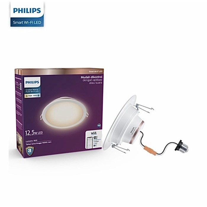 [สมาร ์ ท ] Philips Smart Wifi Wiz Downlight Led 12.5w 12.5watt - ปรับแต ่ งได ้ สีขาว [Lamp ]